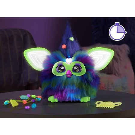 Furby Galaxy, peluche ad attivazione vocale che si illumina al buio, giocattoli interattivi, dai 6 anni
