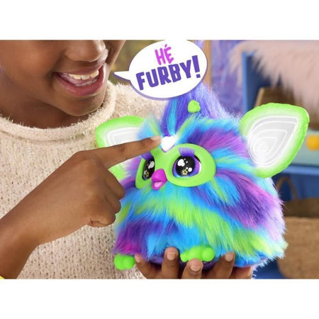 Furby Galaxy, peluche ad attivazione vocale che si illumina al buio, giocattoli interattivi, dai 6 anni