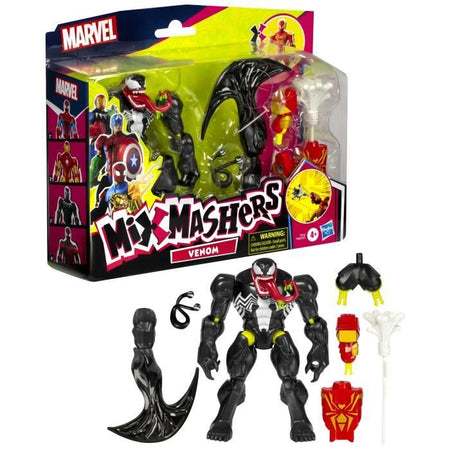MixMashers Venom Deluxe, statuetta personalizzabile da 12 cm da abbinare e mescolare con accessori, Marvel, da 4 anni