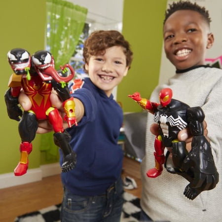 MixMashers Iron Spider Deluxe, statuetta personalizzabile da 12 cm da abbinare e mescolare con accessori, Marvel, da 4 anni