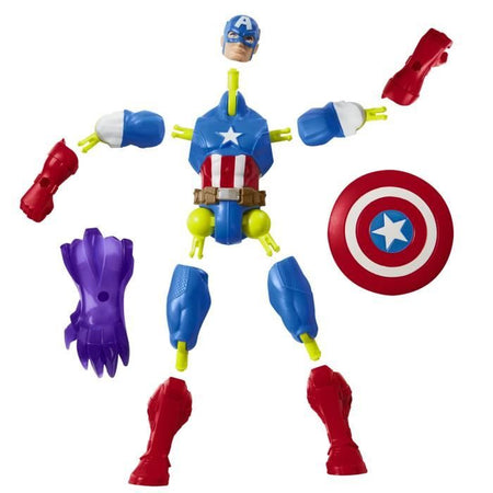 MixMashers Marvel Avengers Capitan America Mix and Match Figura con Accessori