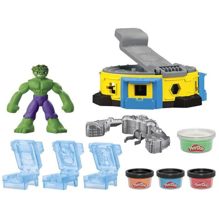 Play-Doh Hulk schiaccia tutto, set di pasta da modellare con statuetta di Hulk, dai 4 anni, Marvel
