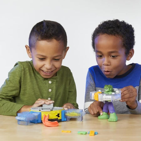 Play-Doh Hulk schiaccia tutto, set di pasta da modellare con statuetta di Hulk, dai 4 anni, Marvel