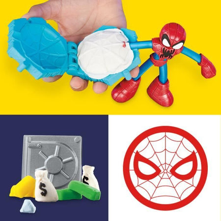 Play-Doh Spider-Man, set Slash Attack con 2 personaggi flessibili, 7 accessori e pasta modellabile, dai 4 anni, Marvel