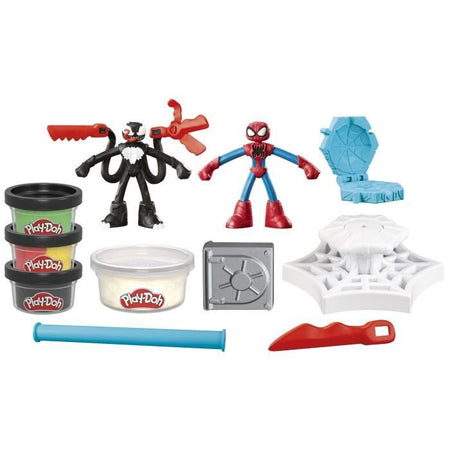 Play-Doh Spider-Man, set Slash Attack con 2 personaggi flessibili, 7 accessori e pasta modellabile, dai 4 anni, Marvel