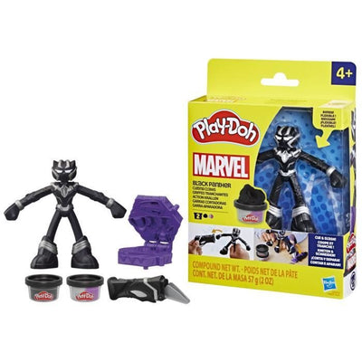 Play-Doh Black Panther, artigli affilati con figura flessibile e composto da modellare, età 4 anni, Marvel