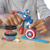 Play-Doh Captain America, set Stamper Shield con personaggio flessibile, accessori e pasta da modellare, dai 4 anni, Marvel