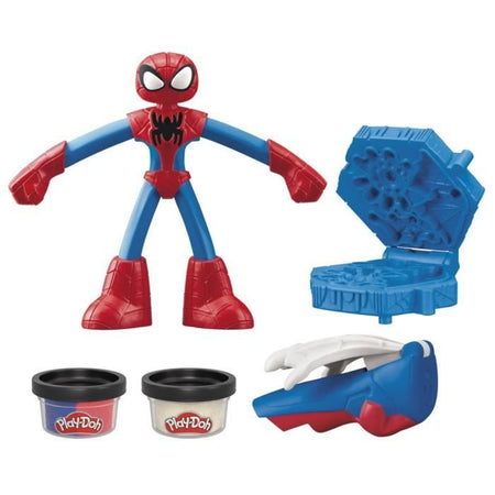 Play-Doh Spider-Man, My Web Creator box con personaggio flessibile e pasta da modellare, dai 4 anni, Marvel