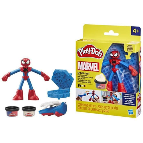 Play-Doh Spider-Man, My Web Creator box con personaggio flessibile e pasta da modellare, dai 4 anni, Marvel