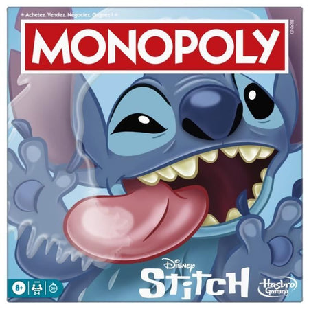 Monopoly Stitch, gioco da tavolo, da 2 a 4 giocatori, 30 minuti, edizione Disney Lilo & Stitch, da 8 anni in su