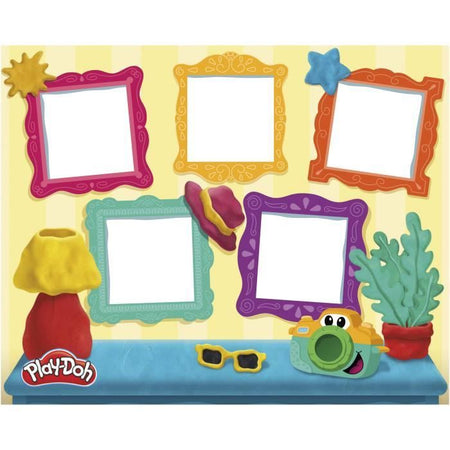 Play-Doh My Little Photos Starters, pasta da modellare, macchina fotografica finta, 7 accessori e tappetino per attività, dai 2 anni in su