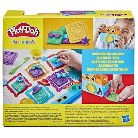 Play-Doh My Little Photos Starters, pasta da modellare, macchina fotografica finta, 7 accessori e tappetino per attività, dai 2 anni in su