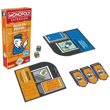 Espansione Monopoly Go to Jail, rende il classico gioco Monopoly più divertente e veloce, giochi da tavolo, da 2 a 6 giocatori, 40 m