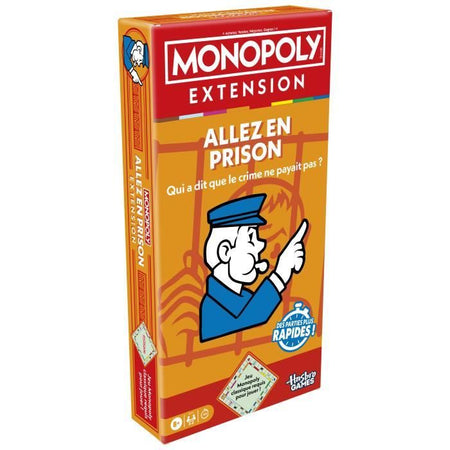 Espansione Monopoly Go to Jail, rende il classico gioco Monopoly più divertente e veloce, giochi da tavolo, da 2 a 6 giocatori, 40 m