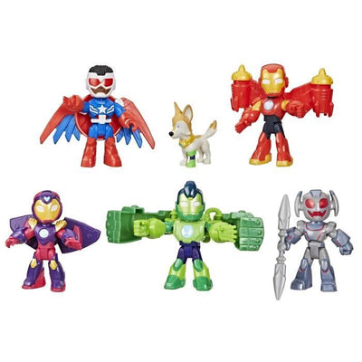 Confezione di statuette degli Avengers in armatura, Marvel Iron Man e i suoi fantastici amici