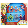 Confezione di statuette degli Avengers in armatura, Marvel Iron Man e i suoi fantastici amici