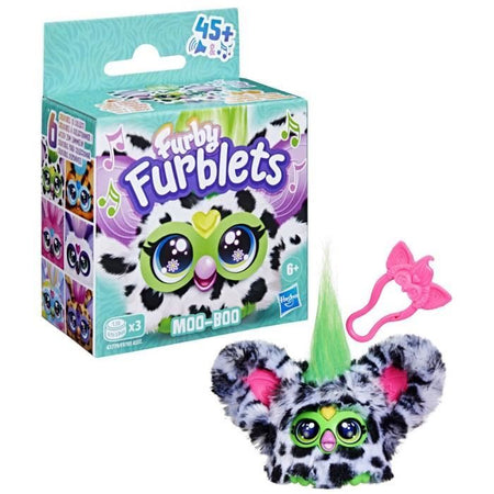 Furby Furblets Moo-Boo, Mini Peluche Elettronico per Bambine e Bambini, 45+ Suoni, Dai 6 Anni in su, Serie 4, Hasbro