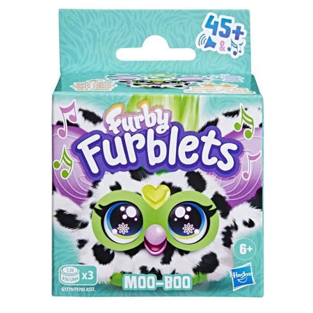 Furby Furblets Moo-Boo, Mini Peluche Elettronico per Bambine e Bambini, 45+ Suoni, Dai 6 Anni in su, Serie 4, Hasbro