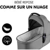HAUK - Set da viaggio 3 in 1 Shop N Care Trio - Passeggino + Navicella + Seggiolino auto + Adattatori - 4 ruote - Grigio