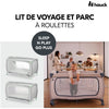 Lettino da viaggio - HAUCK - SLEEP N PLAY GO PLUS - 60 x 120 cm - Dalla nascita - Pieghevole - Ruote - Dusty Mint