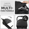 HAUCK - Passeggino compatto - TRAVEL N CARE - 4 ruote - Chiusura con 1 mano - Nero