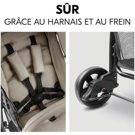 HAUCK - Passeggino - SPORT - Pieghevole e reclinabile - Capottina parasole - 4 ruote - Blu