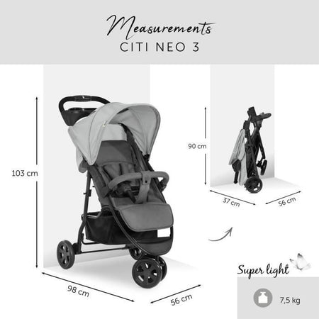 Passeggino HAUCK City Citi Neo 3 - grigio