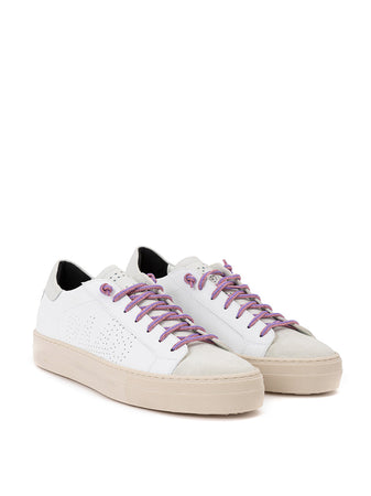 P448 Sneaker Thea in pelle Bianca da donna