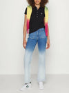 Ralph Lauren Polo Donna Mezze Maniche Slim- Fit Polo Scollo A V Piquet Pony Ricamato Maniche Corte Colletto Cinque Bottoni