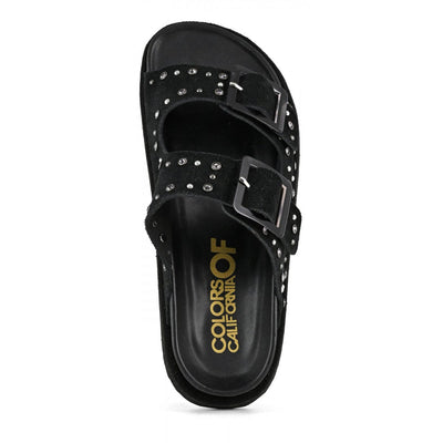 Colors of California Sandalo pelle scamosciata con strass scarpe donna

HC.BIOW05/BLA