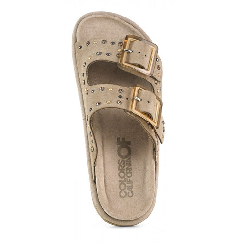 Colors of California Sandalo pelle scamosciata con strass scarpe donna

HC.BIOW05/MUD