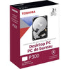 Disco rigido interno - TOSHIBA - P300 - 2 TB - 5400 giri/min - 3.5 Confezione al dettaglio (HDWD220EZSTA)