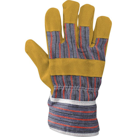 Guanti da lavoro "88PBS" palmo in fiore di pelle suina con dorso in tela tg 10