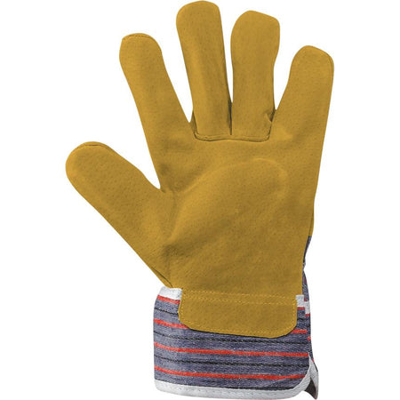 Guanti da lavoro "88PBS" palmo in fiore di pelle suina con dorso in tela tg 10