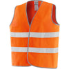 Gilet alta visibilità New Way 100% poliestere smanicato con bande rifrangenti