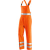 Pantalone con pettorina alta visibilità felpato 65 % cotone e 35 % poliestere con bande rifrangenti