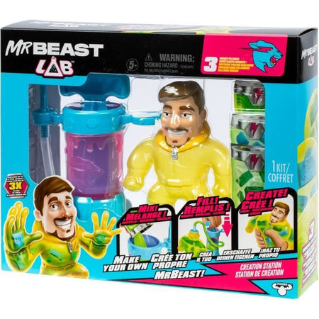 Kit di creazione - MRBEAST LAB - Heroes of Goo Jit Zu - Pompa inclusa - Statuetta personalizzabile - Accessori forniti