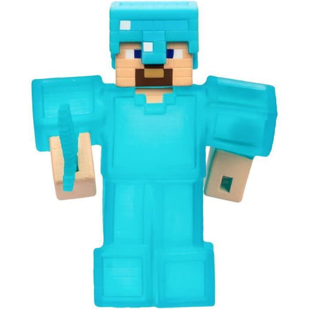Figura elastica - GOO JIT ZU - Minecraft Steve - 11 cm - Texture elastica - 3x elastico