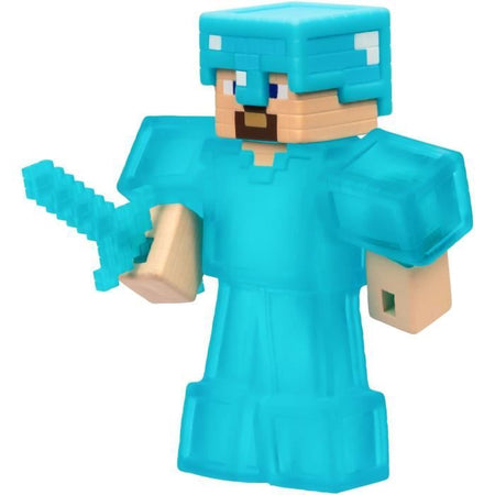 Figura elastica - GOO JIT ZU - Minecraft Steve - 11 cm - Texture elastica - 3x elastico