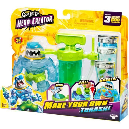 Hero Creator Thrash Figura 11 cm - HERoeS OF GOO JIT ZU - Kit per la creazione di texture personalizzate