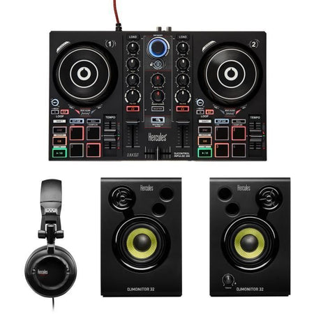 HERCULES DJLEARNING KIT MK2 - Kit DJ tutto in uno per imparare a mixare - Software e tutorial inclusi
