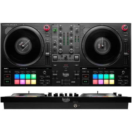 HERCULES DJCONTROL INPULSE T7 - Controller DJ motorizzato nero con due deck