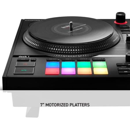 HERCULES DJCONTROL INPULSE T7 - Controller DJ motorizzato nero con due deck