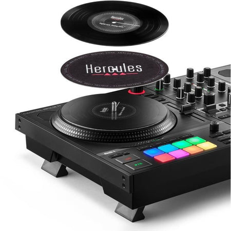 HERCULES DJCONTROL INPULSE T7 - Controller DJ motorizzato nero con due deck