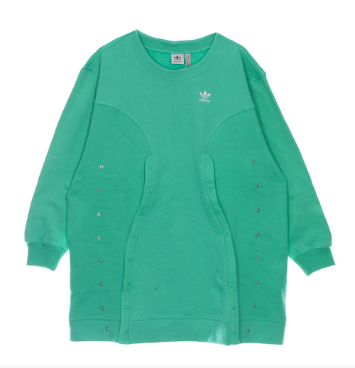 Adidas Vestito Donna Sweater Dress Hire Green da donna