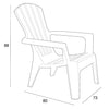 MARYLAND - poltrona da giardino in plastica Bianco