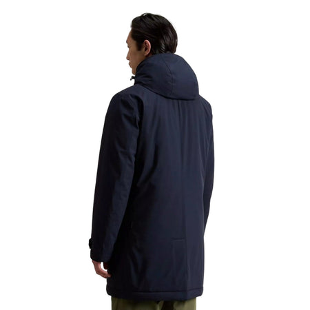 Woolrich giacche uomo woolrich - stretch 2in1 carcoat - blu da uomo