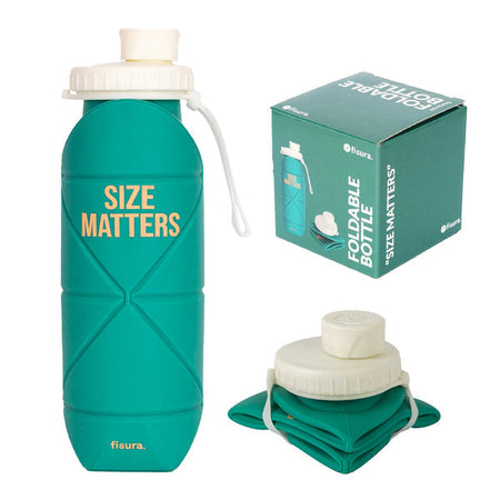 FISURA Bottiglia pieghevole con scritta "Size matters"
