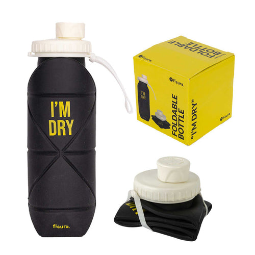 FISURA Bottiglia pieghevole con scritta I'm dry