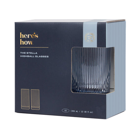 Here's How Bicchiere Highball Stella - Set da 2 Blu